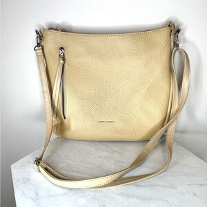 🔥David Jones Butter Yellow Shoulder Bag EUC Adjustable Steap🔥